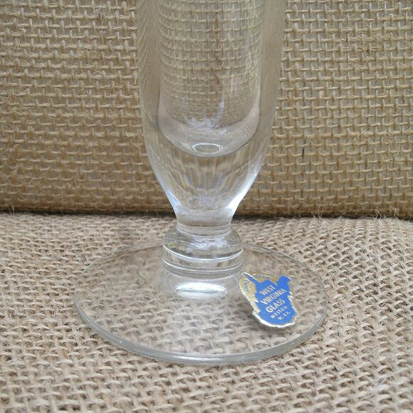 Vintage WV Glass Gold Top Bud Vase - Picture 6 of 14